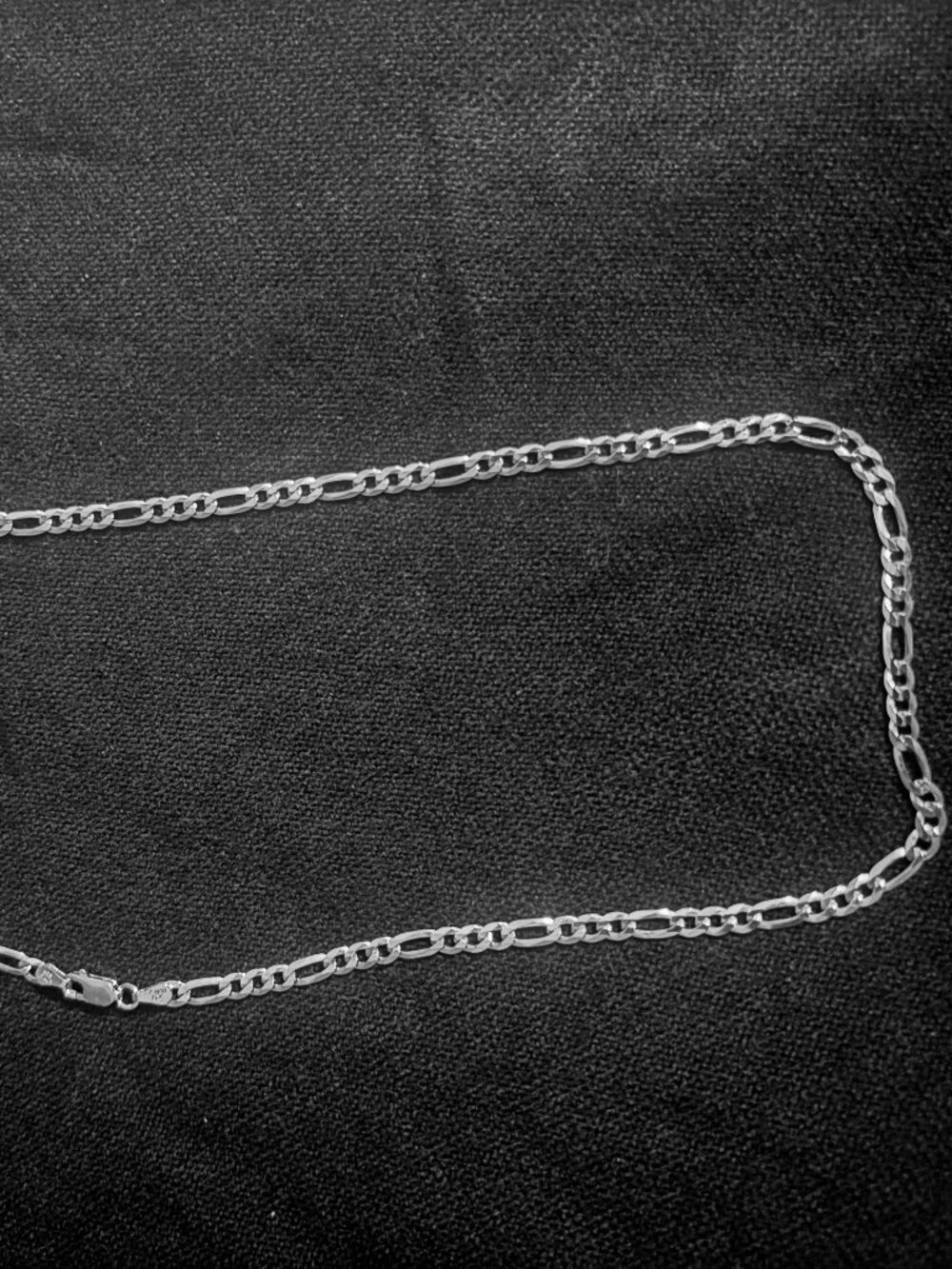 925 Italian Silver Figaro Chain 24" | 7.55grams | 3mm Lobster Clasp